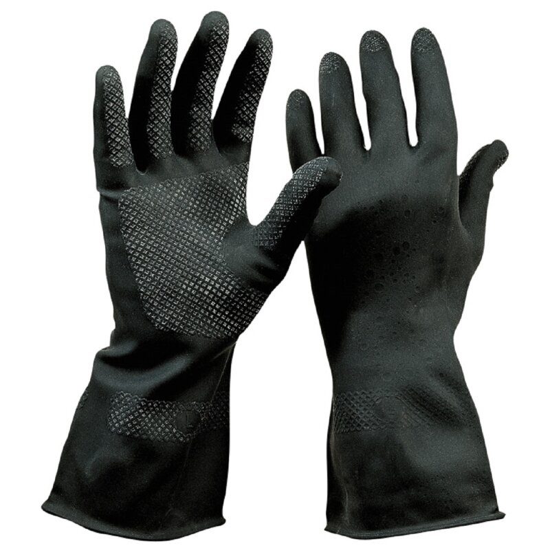 Neoprene Chemikalien-Handschuhe 32cm lang schwarz Gr.7 bis 10 - Schra